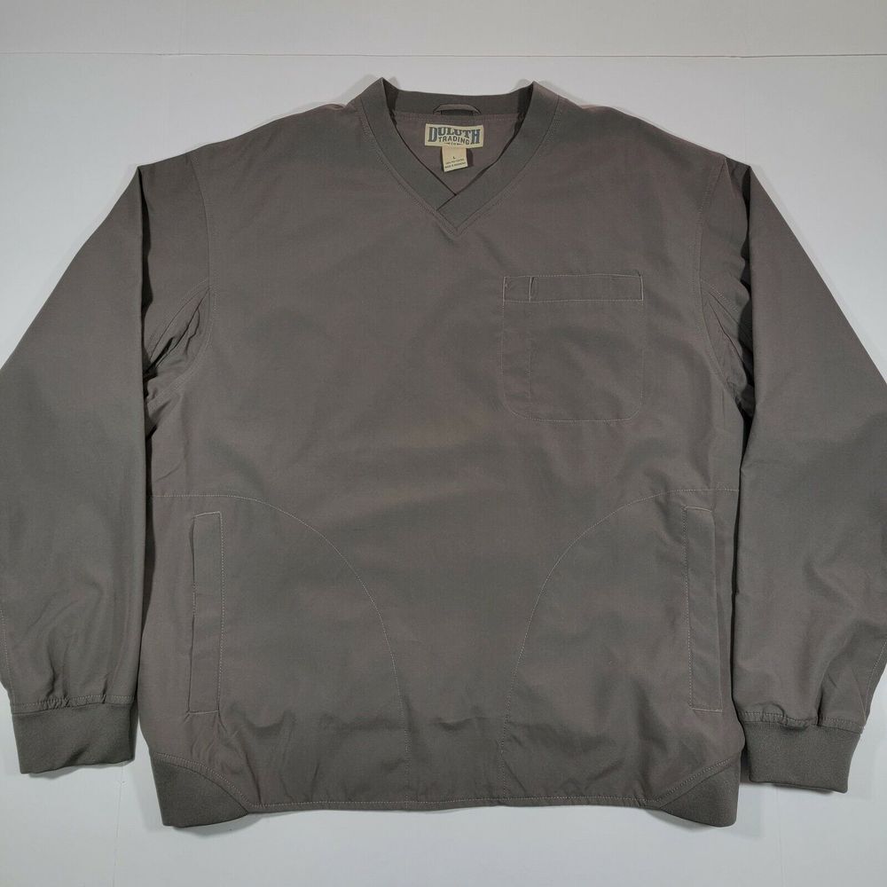 Duluth Trading Co Men's Pullover Sweater‎ Grayish Brown Polyester Size Large